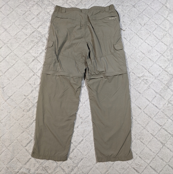 Columbia Pants Men's Large Gray Green Titanium Convertible Cargo Omni Dry Nylon - Picture 9 of 10